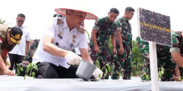 Pj Bupati Muaro Jambi Tanam Cabai Bersama Pangdam
