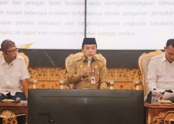 Gubernur Al Haris Minta Pengusaha Ganti Rugi Kerusakan Fender Jembatan Batanghari I