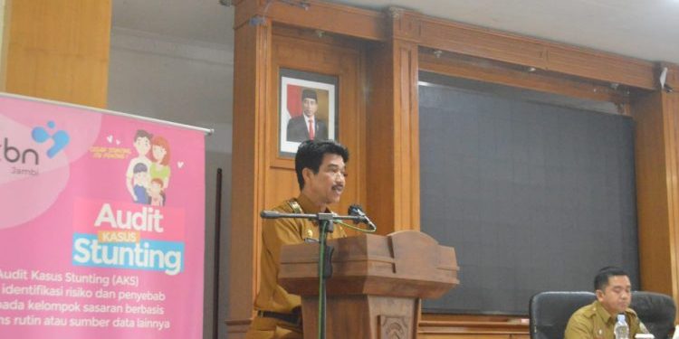 Pj Bupati Raden Najmi Hadiri Rakor Intervensi Serentak Pencegahan Stunting Kab. Muaro Jambi