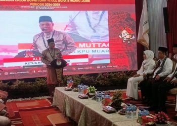 Ini Pesan Ketua KPU Muarojambi saat Pendaftaran Cakada BBS-Junaidi Mahir