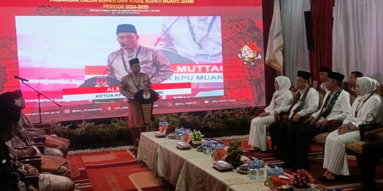 Ini Pesan Ketua KPU Muarojambi saat Pendaftaran Cakada BBS-Junaidi Mahir