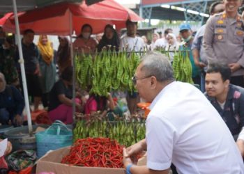 Gubernur Al Haris Dampingi Menteri Perdagangan Zulhas Tinjau Pasar Talang Banjar Kota Jambi