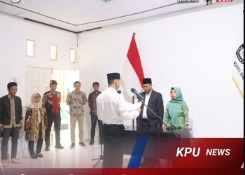 KPU Muaro Jambi Melaksanakan Pelantikan Pengganti Antar Waktu PPS Desa Kemingking