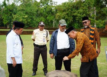 Gubernur Al Haris Dampingi Menteri Bappenas Tinjau Pembangunan Proyek Museum KBCN di Candi Muaro Jambi