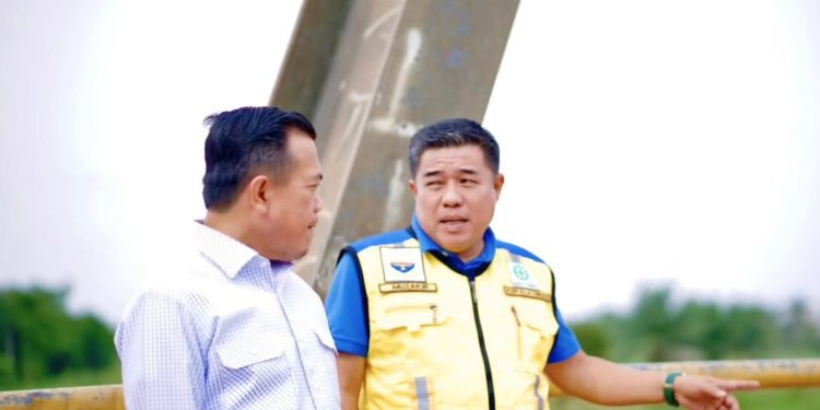Tinjau Pekerjaan Multiyears Jalan Suak Kandis, Kadis PUPR Muzakir Dampingi Gubernur Jambi