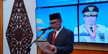 Sekda Sudirman Lantik Pejabat Administrator, Pengawas, dan Fungsional di Lingkup Pemprov Jambi   